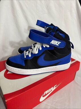 Nike Black & Royal Blue High-Top Sneakers